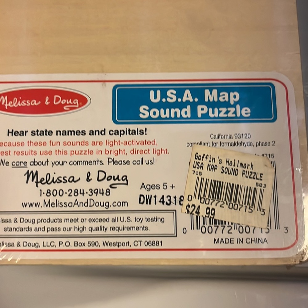 Melissa & Doug USA map sound puzzle - Picture 7 of 10